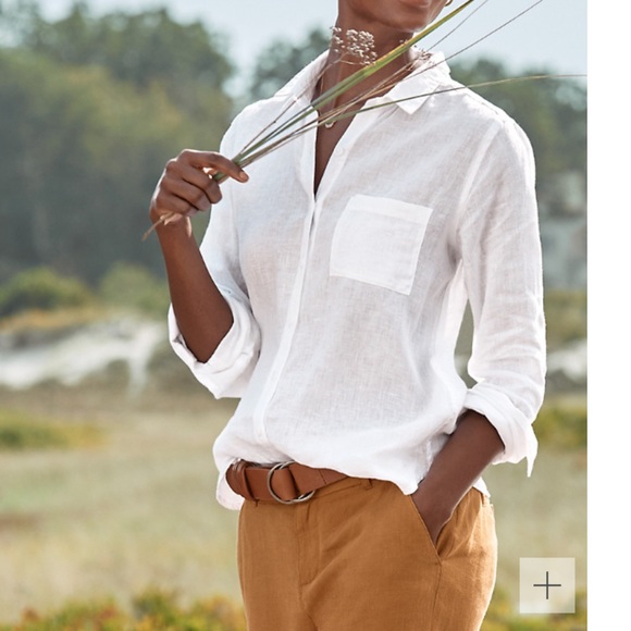 Garnett Hill Linen Buttondown Shirt 